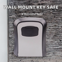 Boîte à clés murale en alliage d'aluminium, serrure électronique numérique, coffre-fort portable, résistant aux intempéries, code réinitialisable, sécurité des clés de maison