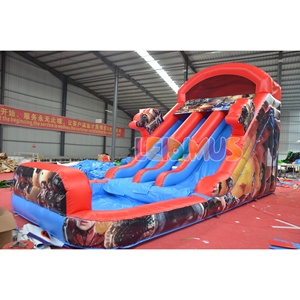Bán buôn Chất lượng cao đôi làn đường trượt nước Inflatable thương mại Inflatable Bouncer trượt Combo với bên hồ bơi cho thuê Kid - Product Image 1