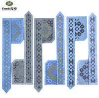 Kit de broderie en dentelle originale, col en dentelle, point de croix, applique ethnique pour vêtement masculin africain, accessoire, 100% polyester
