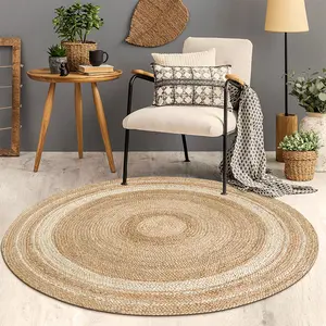 Karpet Lantai Kustom Grosir Rami Karpet Pelari Tikar Anyaman Alami Tikar Lantai Karpet Area Buatan Tangan Tenun Karpet Rami