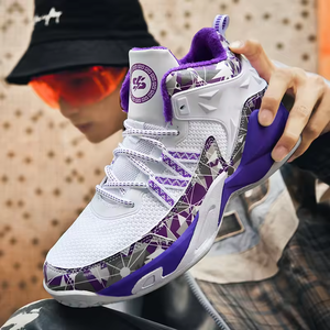 Chaussures de basketball montantes pour adolescents et étudiants, légères, respirantes, en maille, pour le sport et les loisirs en extérieur - Product Image 2