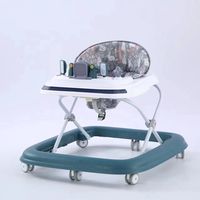Marche-bébé multifonctionnel avec lumière et musique, pour enfants de 6 à 18 mois, avec repose-pieds en plastique durable