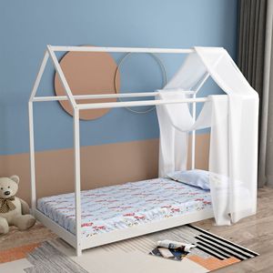 Cadre de lit moderne personnalisé en bois de pin massif avec garde-corps pour meubles de chambre d'enfants à usage domestique - Product Image 6