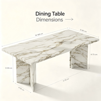 Table à manger ronde en marbre blanc de luxe pour appartement. Pieds de table géométriques modernes pour 8 personnes, aucun assemblage requis