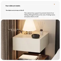 Table de chevet flottante italienne moderne haut de gamme JINGSHUN en bois massif 30 cm, petite armoire de rangement ultra-étroite, chambre à coucher, luxe léger