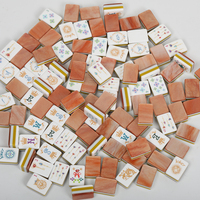 Jeu de Mahjong américain Orange Back, 160 pièces, tuiles en acrylique, prêt à jouer, jeu de table pour les réunions à domicile
