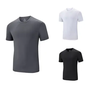 Vente chaude Gym Jogging Chemises De Sport O-cou Respirant À Séchage Rapide Maillot D'entraînement Slim Fit Compression Hommes Running T-Shirts