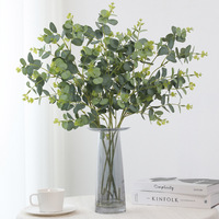 Feuilles d'eucalyptus artificielles en soie, faites à la main, pour mariage, Thanksgiving, décoration de la maison, style moderne, réutilisables et recyclables