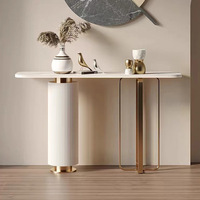 Meubles de salon design moderne, tables consoles en acier inoxydable pour le couloir, décoration intérieure