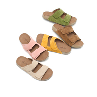 Sandales plates multicolores pour femmes, légères, confortables et décontractées