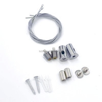 Oem Odm Laiton Mousqueton Réglable Pince pour Câble Fil d'Acier Kit de Suspension pour Câble Montage au Plafond