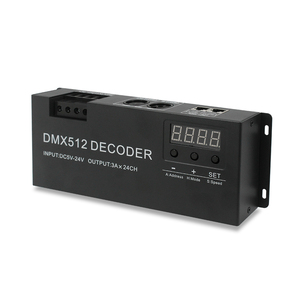 Decodificador DMX512 RGB de 24 Canales, Clasificación IP20, Entrada de CC de 5-24 V, Ventas de Fábrica, Pantalla Digital, Fuente de Luz LED, Señal de Control de Voltaje Constante - Product Image 5