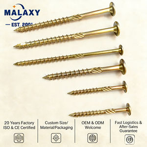 Malaxy สกรูไม้คาร์บอน1022สีเหลืองชุบสังกะสีสำหรับทำ<span class=keywords><strong>ตู้</strong></span> - Product Image 1