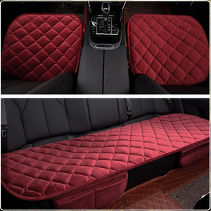 Coussins de siège de voiture en peluche courte Swan, 52x49 cm, ensemble de trois pièces, chauds pour l'hiver, avec bordure douce, chauffants pour l'intérieur de la voiture - Product Image 4