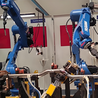 Ligne de soudage automatique de tuyaux/rohres CST, ligne d'assemblage robotisée de pièces automobiles, contrôle PLC, capacité personnalisable, multi-tension