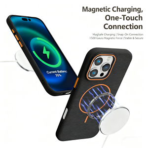 Mới hợp thời trang vải kết cấu điện thoại di động Trường hợp cover quay lại cho <span class=keywords><strong>iPhone</strong></span> 16 Pro Max 16e 15 cộng với 17 không khí Pro Max Trong Túi OPP TPU Bìa - Product Image 3