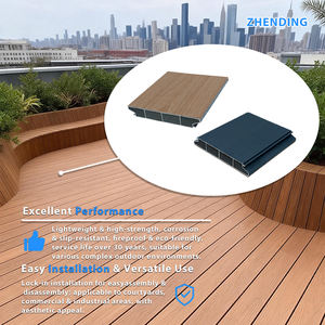 Système de terrasse en aluminium à emboîtement industriel moderne, fixations dissimulées, installation facile, écologique, étanche, métal extérieur - Product Image 2