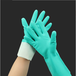ถุงมือป้องกันสารเคมีทนน้ำมัน Laoan สีเขียว ถุงมือไนไตรล์สำหรับงานอุตสาหกรรม ถุงมือนิรภัยสำหรับงานเชื่อม - Product Image 4