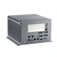 Ordinateur industriel sans ventilateur D525/N455, mini PC en boîtier compact, 4 ports LAN, 6 ports COM, 4 ports USB, avec 2 emplacements d'extension PCI X1, large plage de température, CE RoHS