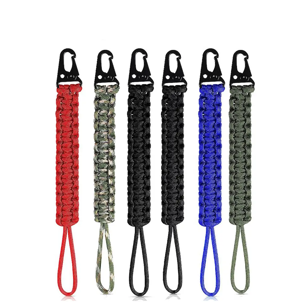 BSBH อเนกประสงค์เครื่องมือการอยู่รอดขนาดเล็ก Carabiner คลิป Paracord พวงกุญแจอลูมิเนียมคลิป D แหวนสําหรับตั้งแคมป์เดินป่าตกปลา