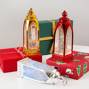 Simulación navideña Decoraciones de mesa Luces LED Diseño de linterna Lámparas de mesa portátiles Linterna de Navidad - Product Image 3