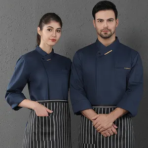 Professionele Chef-kok Uniform Witte Jas Lange Mouw Werk Jassen Hotel Restaurant Keuken Chef Uniform Chef Shirt Sushi Overalls