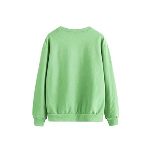 Sweat-shirt à logo brodé personnalisé Pull-over en coton à col rond en coton Sweatshirts surdimensionnés à impression personnalisée pour femmes du Bangladesh - Product Image 2