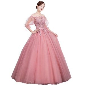 Pink Tulle Ball Gown Strapless Empire Waist Wedding Dress Women's Formal Evening Gown Party Dress Stage Performance Dress - Product Image 5
