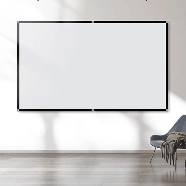 Projector Screen 60 72 84 100 Reflective Fabric Projection Screen 120 Inch Projector Screen Fabric