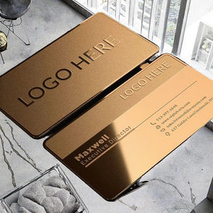 Tarjeta de Visita Metálica de Acero Inoxidable NFC de 13.56MHz Personalizada con Chip 1K para Membresías Duraderas y Pagos en Hoteles - Product Image 2