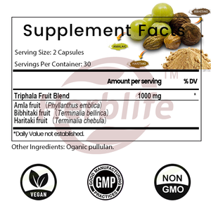 OEM ODM สารสกัดจาก triphala 1000มก.-อาหารเสริมสมุนไพรพร้อม Amla, bibhitaki, haritaki, การย่อยและลำไส้ใหญ่, การสนับสนุนภูมิคุ้มกัน - Product Image 3