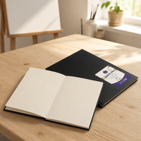 Keep Smiling Art Supplies Bloc de dessin A5 à couverture rigide pour croquis au fusain, carnets de croquis à spirale pour le dessin en plusieurs formats