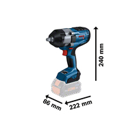 Atornillador de Impacto Profesional GDS 18V-1000, Modelo 2 ProCORE, BOSCH06019JB302 #   Taladro Inalámbrico de Velocidad Variable con Batería de 8.0 Ah, Hecho en Italia