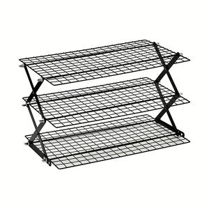 Étagère de rangement de cuisine multifonctionnelle pliable et empilable à quatre niveaux, personnalisable, pour l'organisation des armoires et des épices - Product Image 2