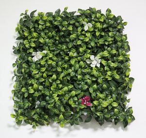 Decorazioni murali in erba artificiale in plastica 50x50 40x60 per muro siepe foglia verde - Product Image 4