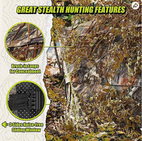 Tente de chasse en tissu Oxford 270 pour 2 personnes, camouflage, une chambre, imperméable, pour le camping et la chasse au canard