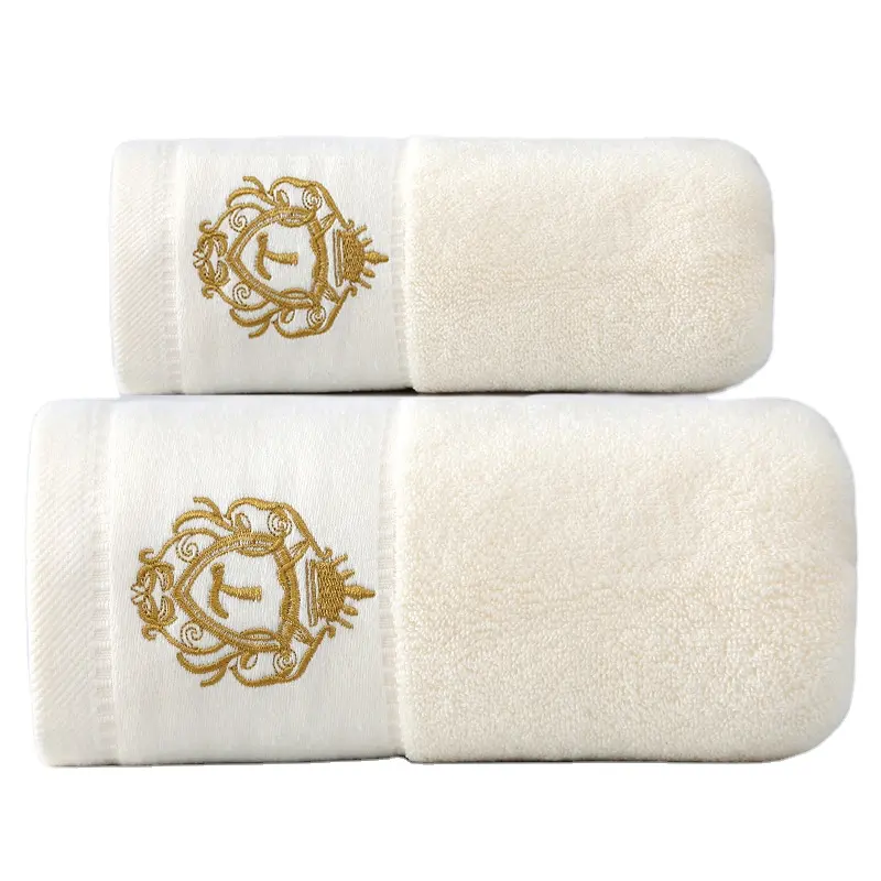 Large Size 80*160Cm Embroider Logo Bath Towel Hotel Luxury 100 Combed Cotton 16S With Embroidery Logo Hotel Luxury Towel