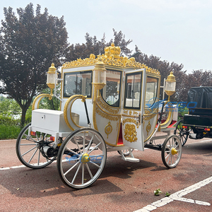 Nuevo carruaje de caballos real de lujo para exteriores, carruaje eléctrico romántico de <span class=keywords><strong>Cenicienta</strong></span> real, carruaje real eléctrico chino - Product Image 4