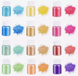 Mica Poeder Pigment 58 Kleuren Niet Giftig Veilig Natuurlijke Epoxyhars Dye Pigment Poeder Voor Diy Slime Kleuren En zeep Dye Maken