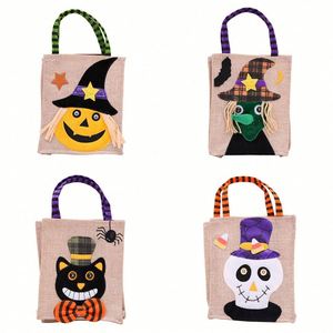 Bolsas de Regalo de Halloween Transfronterizas, Bolsas de Tela No Tejida con Adornos Decorativos, Diseño de Dulces y Calabazas, Artículos Festivos - Product Image 1