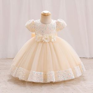 Robe à paillettes Maxfree pour fille, robe de princesse pour fête de Noël et du Nouvel An, robe à fleurs avec nœud pour bébé, robe pour fête d'anniversaire d'enfants - Product Image 4