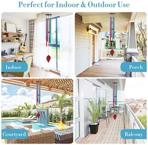 Carillons éoliens de musique en aluminium à tube 6 tons Carillons éoliens commémoratifs <span class=keywords><strong>Jardin</strong></span> extérieur et décoration intérieure Cadeaux significatifs - Product Image 6