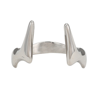 VAF Lame Ligne Forme Cold Open Ring Couple Ring Acier Inoxydable Messerkanten-Kaltoffnungsring-Paarring