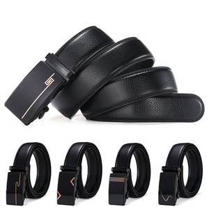 E303 Atacado Preto Fuax Cintos De Couro Cintura Presente Metallic Buckle Cinto Automático Ajustável para Homem - Product Image 6