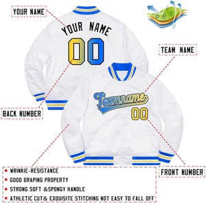Veste de baseball universitaire décontractée pour hommes en couleurs arc-en-ciel col montant pour les activités de plein air du printemps broderie OEM personnalisée - Product Image 4