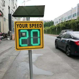 厂家直销交通速度限制显示标志Led汽车数字速度显示太阳能雷达速度显示标志