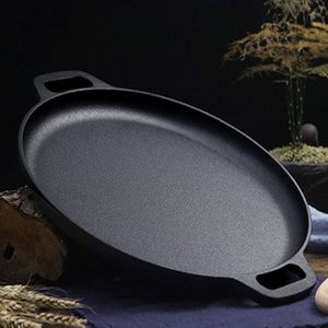 Precio <span class=keywords><strong>de</strong></span> salida <span class=keywords><strong>de</strong></span> fábrica, utensilios <span class=keywords><strong>de</strong></span> cocina para el hogar, sartén para hornear panqueques, sartén redonda <span class=keywords><strong>de</strong></span> <span class=keywords><strong>hierro</strong></span> <span class=keywords><strong>fundido</strong></span> para Pizza - Product Image 1