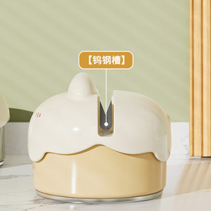 Cute Cartoon <b>Sharpening</b> <b>Stone</b> Multi Grit Manual Kitchen Tool For Knife Maintenance - Product Image 2