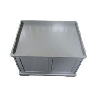 Furnitur hewan peliharaan rumah kucing MDF dan kayu Solid Modern dengan tombol penutup untuk hewan kecil
