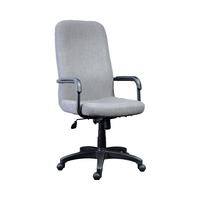 Chaise de bureau pivotante de direction au design moderne, roulettes, inclinable, tissu, hauteur réglable, vérin à gaz, base en nylon, fabriqué en Chine